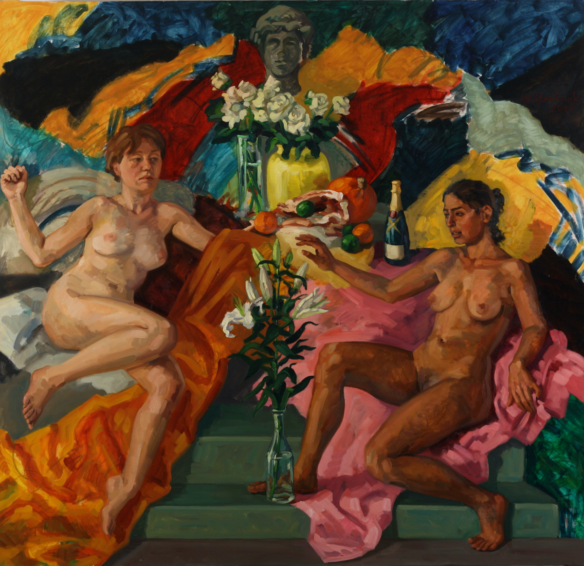 Orphic Annunciation; oil on canvas, 200 x 215 cm, 2017