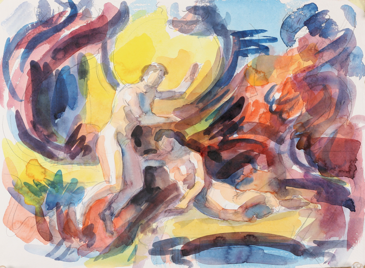 untitled; watercolor, 30 x 42 cm, 2018