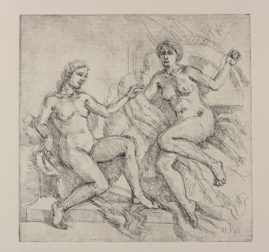 Orphic Annunciation; etching, 25 x 25 cm, 2017