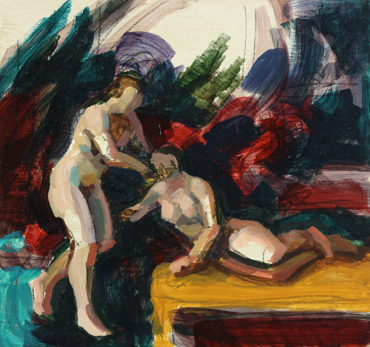 untitled; oil on board, 23 x 25 cm, 2017