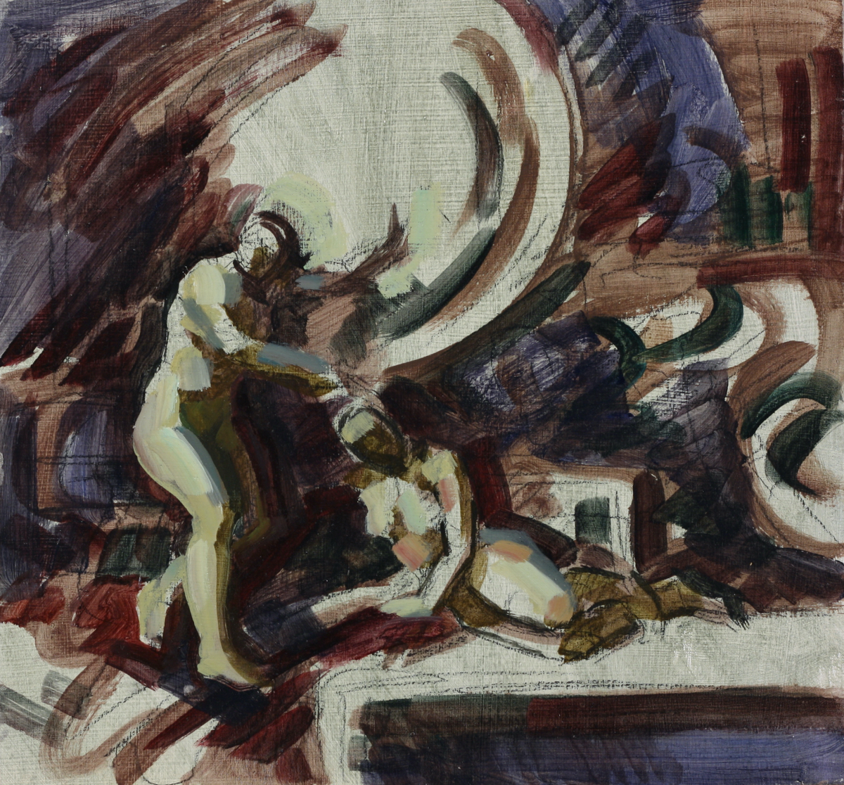 untitled; oil on cardboard, 33 x 35 cm, 2017